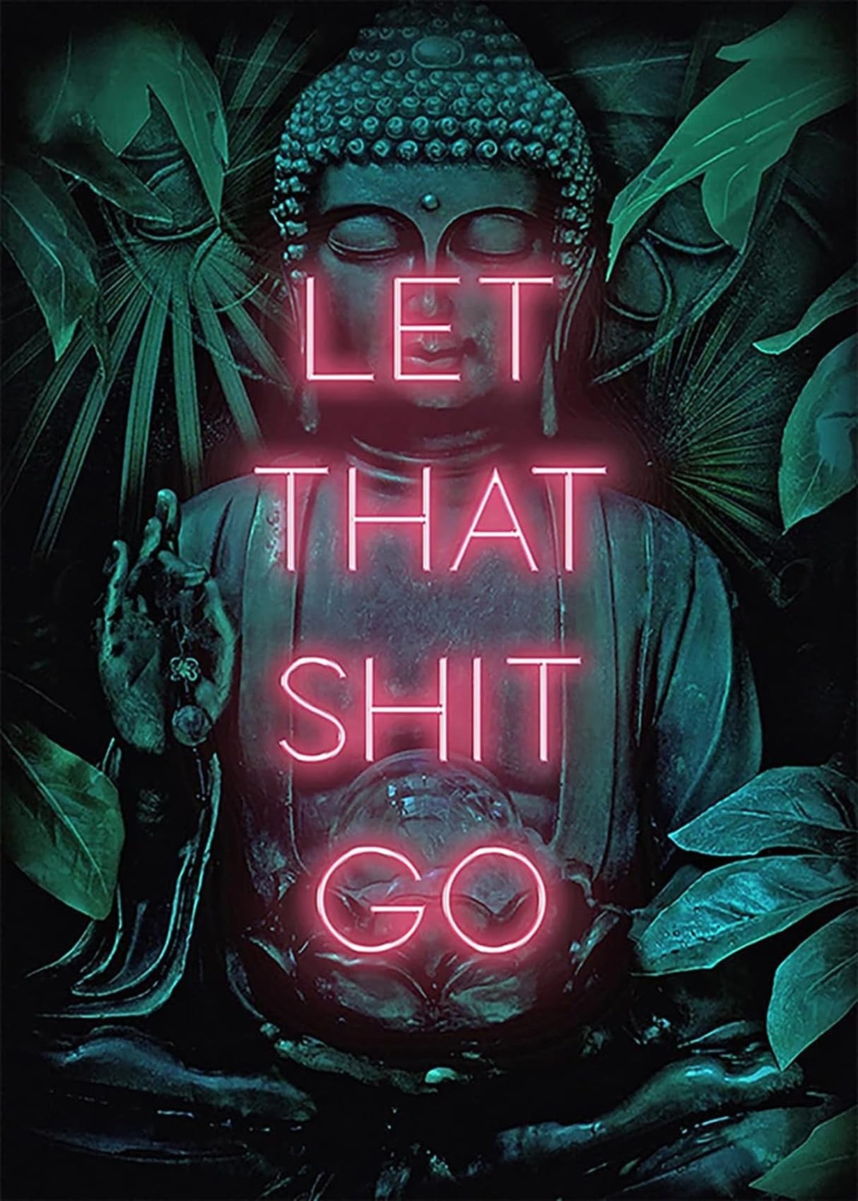 KINPLUB 5D Buddha Diamond Painting Kits for Adults Beginners, Buddhism Inspirational Diamond Art Kits, DIY Full Round Drill Religious Paint with Diamond Pictures Gem Art, Home Wall Decor 12 x 16 Inch KINPLUB