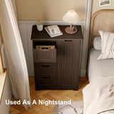 Gizoon Pantry Cabinet Storage Cupboard, Freestanding Wooden Dresser with 4 Drawers for Bathroom and Dining Room, 33" Dark Brown, Small Kitchen Pantry Storage Cabinet with Door and Shelves Gizoon