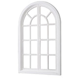 Sintosin Rustic Arched Window Frame Wall Decor 42 X 26 Inch, Hanging Distressed White Large Wooden Cathedral Window Pane for Wall Decor, Handmade Farmhouse Wall Decor for Living Room Bedroom Hallway Sintosin