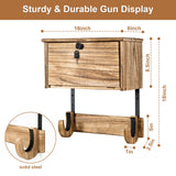 Gun Rack Wall Mount Hold Up Displays,Horizontal Gun Racks for Wall, Pistol Rack Stand,Shotgun Holder, Rifle Wall Mount,Gun Hardwood Hanger Miratino