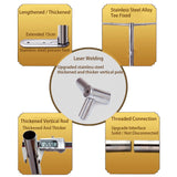 VELSKUD Canopy Bed Frame, Thicken Stainless Steel Bed Canopy Frame, Bed Post Poles 4 Corner Canopy for Metal Bed Mosquito Bed Poles Canopy Frame VELSKUD