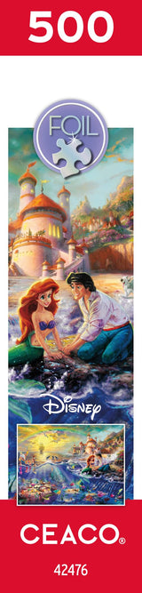 Ceaco - Foil Puzzle - Disney - Thomas Kinkade - The Little Mermaid - 500 Piece Jigsaw Puzzle Ceaco