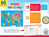 MasterPieces 60 Piece Educational Jigsaw Puzzle for Kids - World Map - 16.5"x12.75" Masterpieces