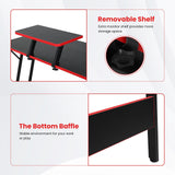 Pazidom L Shaped Gaming Desk, 50 inch Corner Desk, Office Computer Desk with Large Monitor Stand for Home Office Sturdy Writing Workstation, Easy to Assemble, Black Pazidom