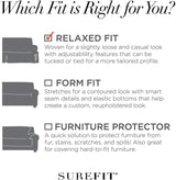 SureFit Essential Twill Parent Listing (Wing Chair, White) SureFit