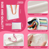 MAFYE 40 Pack Sublimation Blanks Canvas Tote bag, Reusable Large Grocery Bags DIY Heat Transfer Cosmetic Makeup Bags Shopping Bags with Matched Color for DIY, Advertising, Christmas Craft Present MAFYE