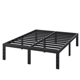 SHLAND Full Size Bed Frame, 14 Inch Heavy Duty Metal Platform Bed Frame No Box Spring Needed, Storage Space, No Noise, Easy Assembly SHLAND