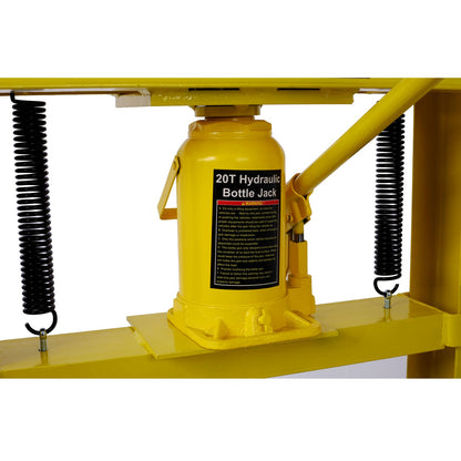 20 Ton Hydraulic Shop Press with Press Plates Adjustable Working Table H-Frame Garage Floor Press Including Bending Straightening Pressing Components Floor Stand Jack for Gears and Bearings Y - WoodArtSupply