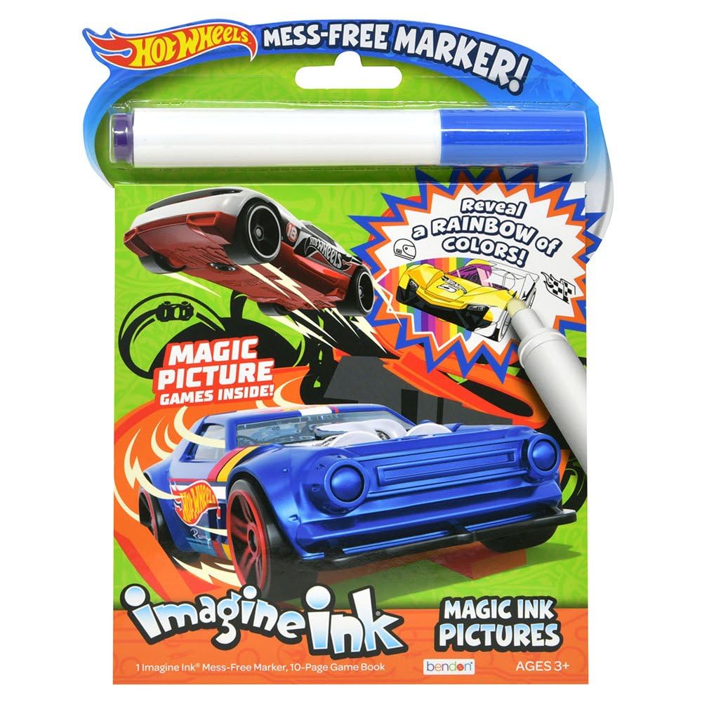 Bendon Coloring and Activity Book Imagine Ink, Mess Free (Hot Wheels) Bendon
