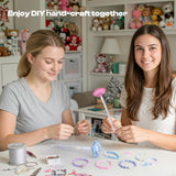 Caydo 4 Pack Bead Funnel with Graduated Scale and Lid, Clay Beads Beading Tools Kit, Beading Funnel for Clay Beads, Beading Supplies for Clay Bracelet, Beading Tools with Beading Needles Caydo