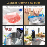 Inkbird WIFI Sous Vide Machine ISV-100W, 1000 Watts Sous-Vide Cooker Immersion Circulator with 14 Preset Recipes on APP & Calibration Function, Thermal Immersion, Fast-Heating with Timer |Best Gift Inkbird