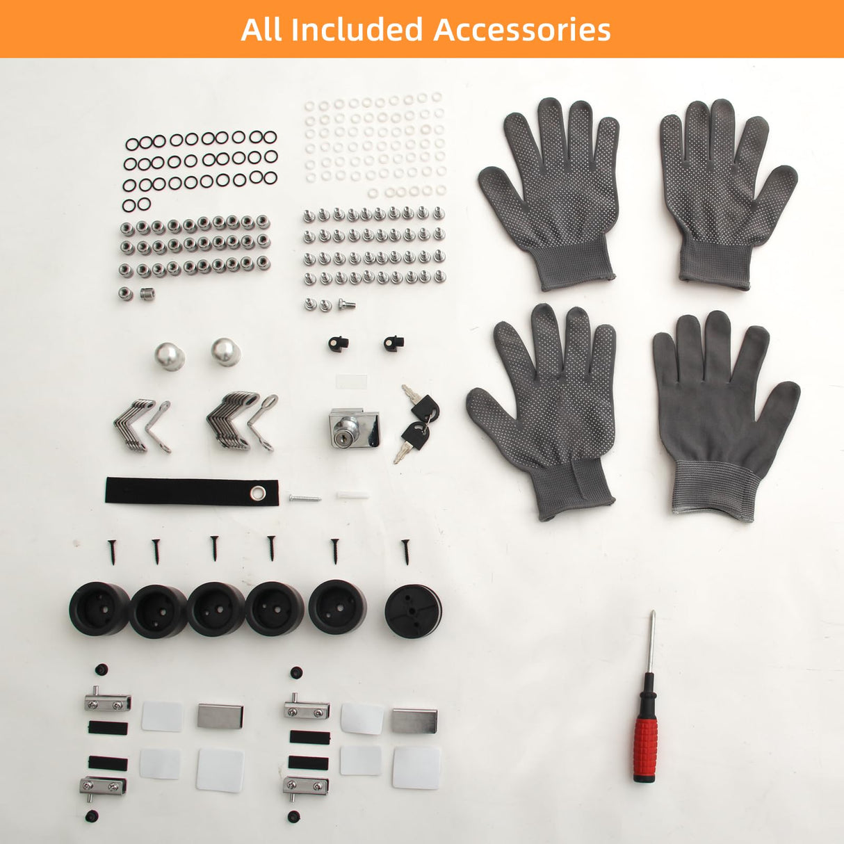 FANYUSHOW Glass Display Cabinet with LED Light, 2 Doors and Lock, Quick-Install Style 4-Shelf Curio Cabinet 5mm Tempered Glass Bookshelf for Living Room, Bedroom, 65" H x 32''L x 14''W (Black) FANYUSHOW