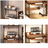 ALISENED 31.5" Computer Desk with Hutch, Office Desk Study Table Writing Desk Workstation PC Table for Home Office, Space Saving Design ALISENED