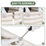 1MORE Galvanized Raised Garden Bed- Planter Garden Boxes Outdoor, Raised Beds for Gardening, 4x2x1ft Metal Garden Bed Kit for Vegetables Flower, Planter Raised Beds with Tools.White-2pack 1MORE