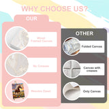 Horse Paint by Numbers for Adults with Framed Canvas-with Wooden Easel,Paint by Number on Canvas Animals,DIY Acrylic Oil Painting Kits with Brushes Nice Gift Box for Home Wall Decor(12x16inch) xackcme