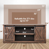 AMERLIFE 66" Farmhouse TV Stand for 75 Inches TVs, Entertainment Center with Sliding Barn Door and Adjustable Shelf & Feet, Console Table with Storage, Reclaimed Barnwood AMERLIFE