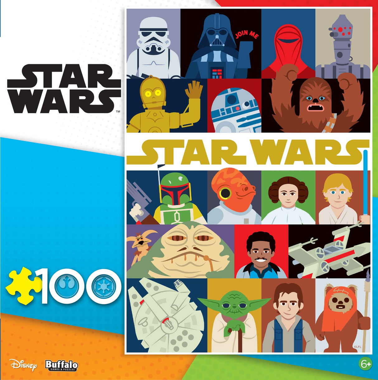 Buffalo Games - Star Wars - Join Me - 100 Piece Jigsaw Puzzle for Families -Challenging Puzzle Perfect for Game Nights - Finished Size is 15.00 x 11.00 Buffalo Games