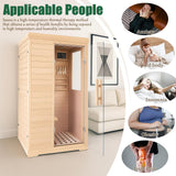 Far Infrared Sauna for 1 Person - 1050W Fast Heating, Canadian Hemlock Wood Home Sauna with Bluetooth Speaker, Chromotherapy & Oxygen Ionizer Easy Assembly Indoor Sauna for Relaxation, Detox, Home Gym Homsido