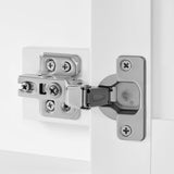 Yaheetech 24" Modern Bathroom Vanity with Sink, Bathroom Sink Cabinet with Rectangular Ceramic Basin, Bathroom Vanities Cabinet with 2 Doors and 1 Open Shelf, White Yaheetech