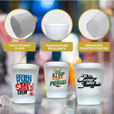 Your Dream Party Shop Sublimation Shot Glasses 24 Pcs, 1.5 oz Each, Sublimation Shot Glass Blanks, Shot Glass, Blank Shot Glasses, Glass Sublimation Blanks, Long Shot Glasses, White Shot Glasses Your Dream Party Shop