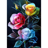 CEOVR Rose Diamond Art Kits for Adults, Flower 5D DIY Full Drill Diamond Painting Dots Gem Art, Adult Crafts Kits Arts and Crafts, Wall Decor for Home Office 12x16in CEOVR