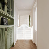 Modern Cafe Swing Doors 32" 33" 34" 35" 36" 37" 38" 39" 40" 45" Wide Solid Wood Saloon Swinging Doors with Hinges and Hardware Dutch Half Door for Kitchen Laundry Room Hallway Partition(White,W 42" x YiMengMao