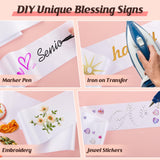 PAMASE Blank White Satin Sash - DIY Senior Bride Pageant Sashes with Safety Pins, Slogan Blessing Accessory for Birthdays, Weddings, Hen Parties 3 Pcs PAMASE