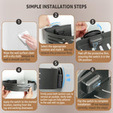 Conworld Corner Shower Caddy with Suction Cups, Shower Suction Shelf With Towel Bar, Wall Bathroom Shower Organizer Corner with Hooks, No-Drilling Removable (Aluminum, 2-Pack, Gunmetal Gray) Conworld