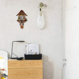 Vosarea Wooden Wall Clock,Small Clock Decor,Cuckoo Shaped Clock Antique Pendulum for Home Kids Room Bedroom Decor VOSAREA