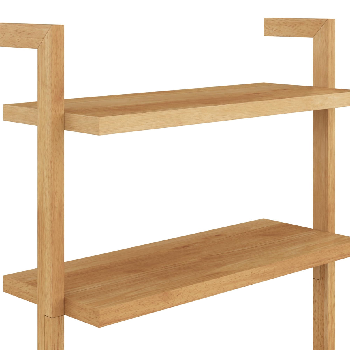 Nathan James Beacon Bohemian 5 Tier Bookshelf, Wall Mounted Bookcase, Solid Wood Bookshelf in Warm Pine Nathan James