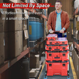 Upgraded 360° Dual Front Wheels, Packout Wheels Compatible with Mil.waukee Packout Rolling Toolboxes, Packout Toolbox Accessories, 200 Lbs Capacity DNShorix