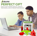 Fully Assembled Mini 3D Printer for Kids and Beginners - Complete Starter Kit with Auto Leveling 3D Printing Machine, 10M PLA Filament, and SD Card - WiFi 3D Home Printer for MAC, Windows, and Linux Asani