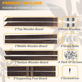 Wooden Wedding Arch for Ceremony, 8.2FT Triangle Backdrop Arch Stand for Wedding Ceremony Gorgeous Wedding Arbor Rustic Arch Decorations for Garden Wedding, Parties Netcoin