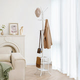 Yoobure Coat Rack Freestanding, Coat Tree with Umbrella Holder, Metal Coat Rack Stand with 12 Hooks, Modern Coat Hanger Stand for Entryway, Purse Rack Hat Rack Stand for Living Room Bedroom Office Yoobure