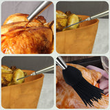 KAYCROWN Stainless Steel Turkey Baster Commercial Grade Quality Silicone Bulb Including 2 Marinade Injector Needles And Basting Brush KAYCROWN