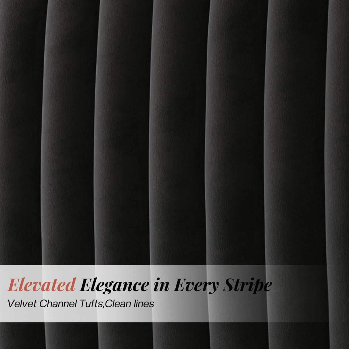 Jocisland Queen Size Upholstered Platform Bed Frame with Tall Wingback Headboard, Velvet Modern Luxury Design, No Box Spring Needed, Easy Assembly, Black Jocisland