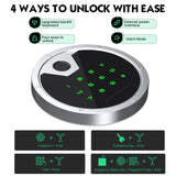 Luzfuego 30-40 Gun Safe, 54" Biometric Gun Safe for Rifles and Shotguns, Large Gun Cabinet for Rifles and Pistols with LCD Keypad & Adjustbale Shelves, Unassembled Rifle Safe for Home Luzfuego