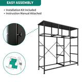 YITAHOME Dresser for Bedroom with 9 Drawers - Fabric Storage Tower, Tall Chest Organizer Unit for Living Room, Entryway, Closets with Sturdy Steel Frame, Wooden Top, Brown YITAHOME