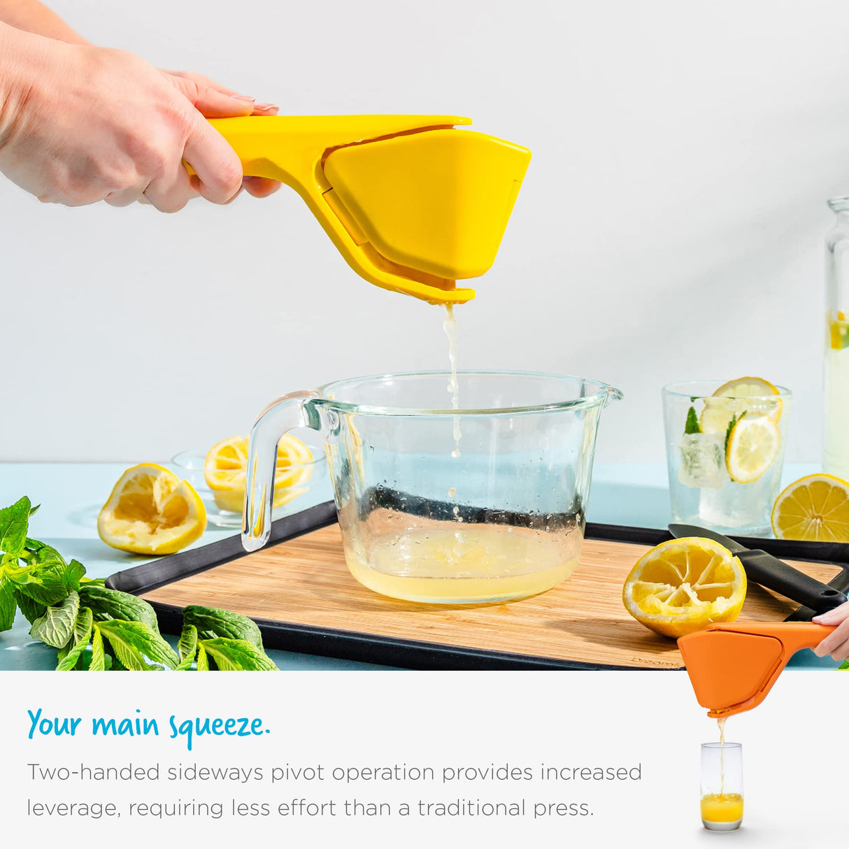 Dreamfarm Original Lemon Fluicer Easy-Squeeze Fold-Flat Citrus Juicer - 10 Inch, Suits Lime & Lemon Dreamfarm