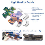 300 Piece Puzzle for Adults-Blooming Paris | Recycled Cardboar Jigsaw Puzzles 300 Pieces | Challenging Family Activity Great Gift Idea for Family Friends | Difficult Puzzles Size 20.5X 15 inches Edsjegn