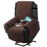 H.VERSAILTEX 100% Waterproof Power Lift Recliner Chair Cover Non Slip Electric Power Lift Recliner Covers for Recliner Chair with Pocket Large Recliner Chair Covers, Brown H.VERSAILTEX