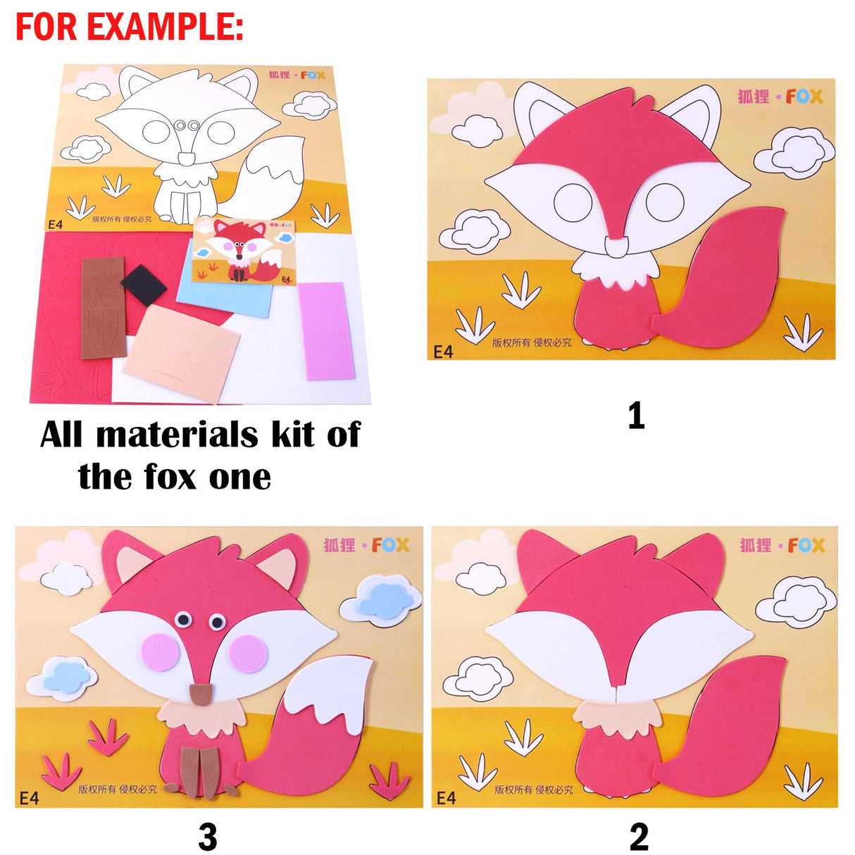 Lovyan 3D EVA Foam Stickers for Toddlers 12PCS Sticky Foam DIY Craft Preschool Art Class Drawing Sticker Puzzle Art Kit for Kids Boys Girls (Cartoon Animals A) Lovyan