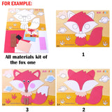 Lovyan 3D EVA Foam Stickers for Toddlers 12PCS Sticky Foam DIY Craft Preschool Art Class Drawing Sticker Puzzle Art Kit for Kids Boys Girls (Cartoon Animals A) Lovyan