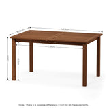 Furinno Tioman Outdoor Dining Table, Natural 35.5"D x 59.0"W x 29.0"H Furinno