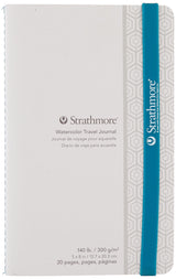 Strathmore 500 Series Watercolor Travel Journal, Cold Press, 5" x 8", 20 pages, White Strathmore
