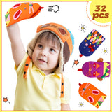 Liliful 32 Pcs Hand Puppet Making Kit Felt Arts and Crafts Sock Puppet Toys Creative DIY Make Your Personal Puppets Kits Eyes Felt Accessories Storytelling Role Play Party Supplies Liliful