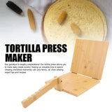 Asixxsix Wooden Tortilla Press Maker, 10 Inch Dough Press Machine with Rolling Pin and 50Pcs Parchment Paper, Manual Corn Tortilla Maker for Homemade Mexican Tortillera, Taco, Roti Asixxsix