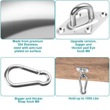 CZXNBI Heavy Duty Hammock Hanging kit - 1000 lb Capacity Swing Hooks, Ceiling Hooks for Wall/Ceiling Mount, Indoor & Outdoor - Stainless Steel (Medium) CZXNBI