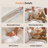 HULALA HOME Modular Sectional Sofa, Oversized 8 Seat U Shaped Couch with Storage Ottoman, Comfy Chenille Sofa with Deep Seat, Convertible Sectional Couches for Living Room, Beige HULALA HOME