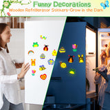 GEWUJATOP 18 Wooden Magnet Set,Wooden Art Craft Supplies Painting Kit for Kids,Easter Basket Stuffers,Classroom Exchange Gift for Boys Girls,Party Favors Crafts Birthday Gifts for Kids GEWUJATOP